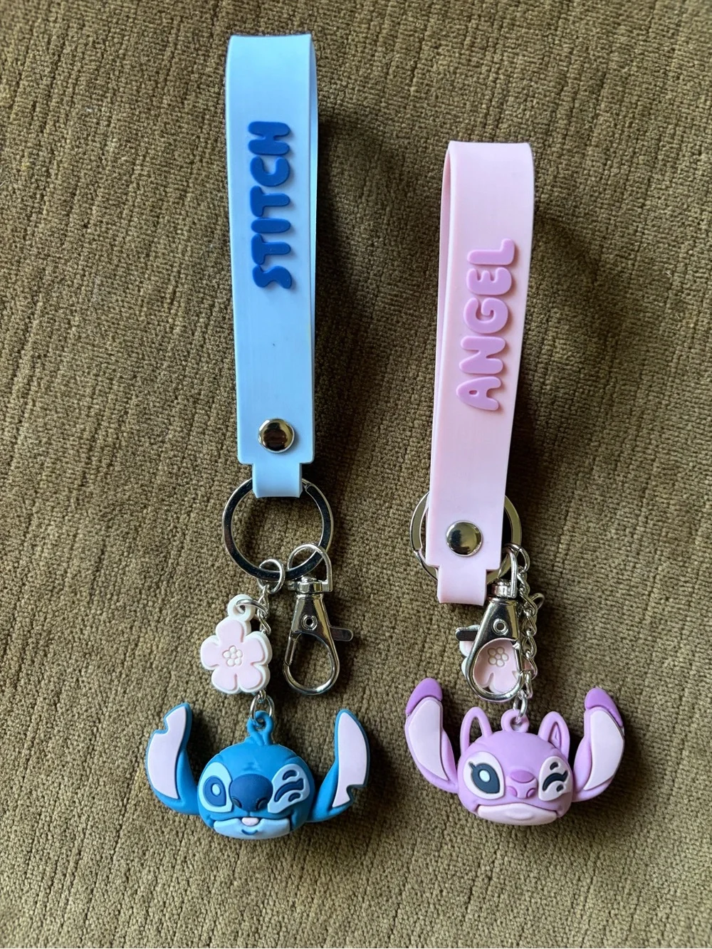 Disney Stitch & Angel Keychain Set